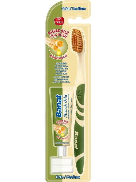 Banat Misvak Özlü Diş Macunu 15 ml + Diş Fırçası ürün görseli 1