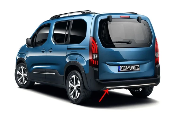 OMSA Opel Combo E Krom Arka Tampon Difüzör Çıtası 2019 ve Sonrası ürün görseli 1