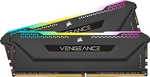 Corsair Vengeance RGB PRO SL 16 GB (2x8 GB) DDR4 3200 (PC4-25600) C16 1,35 V AMD Ryzen için Optimize Edilmiştir - Siyah ürün görseli 1
