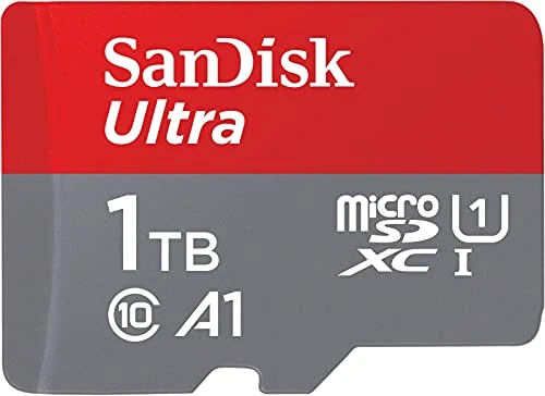 SanDisk Ultra 1 TB microSDXC Bellek Kartı + 120 MB/s'ye Kadar A1 Uygulama Performansına Sahip SD Adaptörü, Sınıf 10, U1 ürün görseli 1