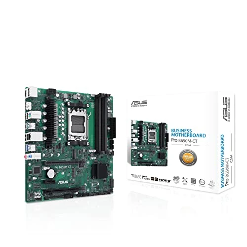 ASUS Pro B650M-CT-CSM İş Anakartı Soketi AMD AM5 (Ryzen 7000, Micro-ATX, DDR5 Bellek, PCIe 5.0, USB 3.2 Gen 2, Ticari BIOS Kiti) ürün görseli 1