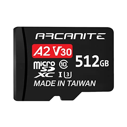 ARCANITE 512 GB MicroSDXC hafıza kartı adaptörlü - A2, UHS-I U3, V30, 4K, C10, Mikro SD - AKV30A2512 ürün görseli 1