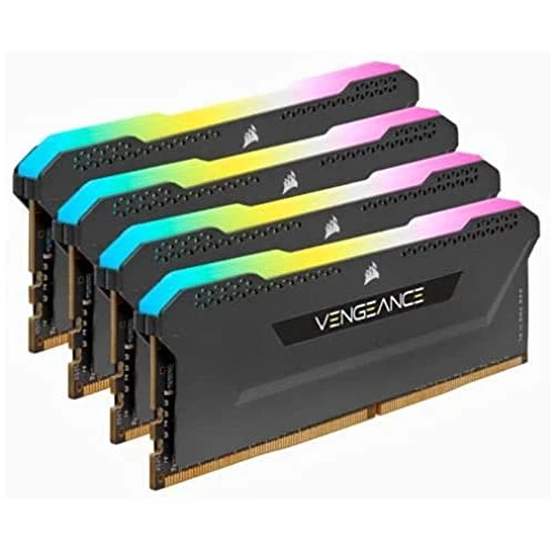 Corsair Bellek RAM CORSAIR DDR4 3200 64GB C16 VEN. RGB PRO SL K4 4X16GB,Vengeance,1.35V,Siyah 16-20-20-38 Intel için ürün görseli 1