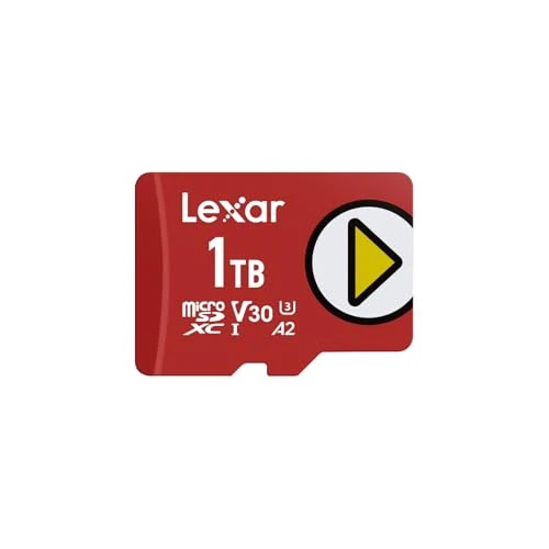 Lexar Play Micro SD Kart 1 TB, microSDXC UHS-I, 205 MB/s'ye kadar Okuma, 140 MB/s'ye kadar Yazma, Sınıf 10, U3, V30, A2, 4K Video, Anahtar/Taşınabilir Oyun Cihazları/Akıllı Telefonlar için ürün görseli 1