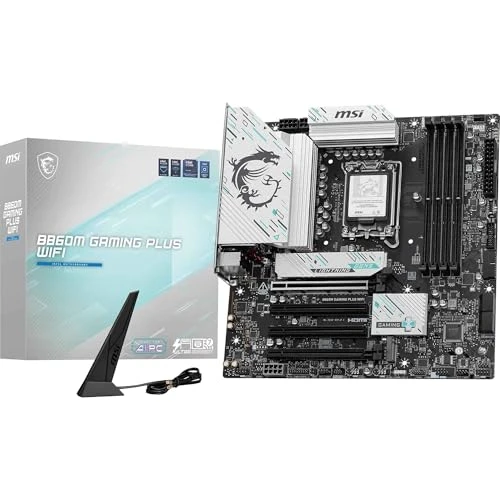 MSI B860M Gaming Plus WiFi anakart, mATX - Intel Core Ultra işlemcileri (Seri 2), LGA 1851 - DDR5 Memory Boost 8600+ MT/s (OC), PCIe 5.0 x16, M.2 Gen5, Intel Killer 5G LAN, Wi-Fi 7'yi destekler ürün görseli 1