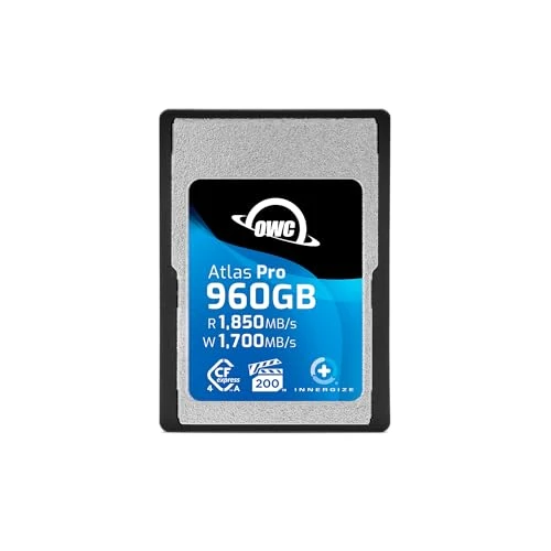 OWC Atlas Pro Yüksek Performanslı Cfexpress 4.0 Tip A 960 GB Bellek Kartı Profesyonel Kalitede 1850 MB/s'ye Kadar Okuma ve 1700 MB/s'ye Kadar Yazma Hızı ürün görseli 1