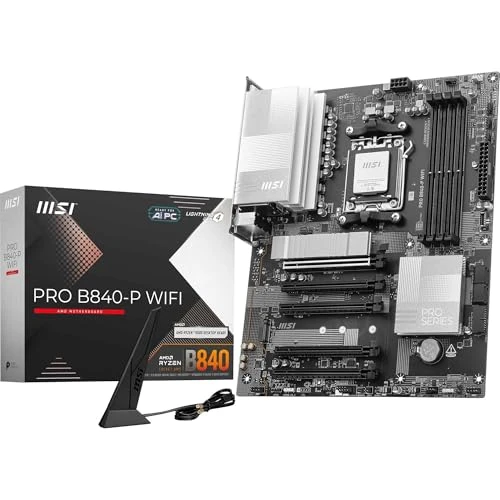 MSI PRO B840-P WiFi anakart, ATX - AMD Ryzen 9000/8000/7000 işlemcileri destekler, AM5 - DDR5 Memory Boost (8000+ MT/s OC), PCIe 4.0 x16, M.2 Gen4, Wi-Fi 7, 2.5G LAN ürün görseli 1