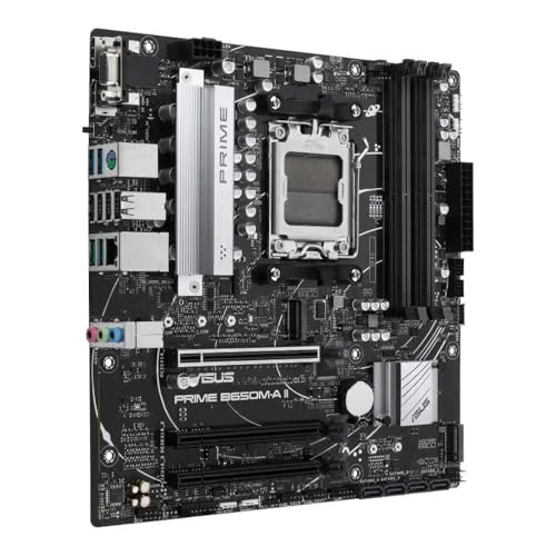 ASUS Prime B650M-A II-CSM anakart soketi AMD AM5 (Ryzen 7000, mATX, DDR5, PCIe 5.0, 2,5 GB Ethernet, DisplayPort, HDMI, VGA, USB 3.2, BIOS Flashback, Aura Sync) ürün görseli 1