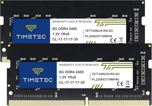 Timetec Premium 16 GB KIT (2x8 GB) DDR4 2400 MHz PC4-19200 ECC Olmayan Arabelleksiz 1.2 V CL17 1Rx8 Tek Sıralı 260 Pin SODIMM Dizüstü Dizüstü Bilgisayar Bilgisayar Bellek RAM Modülü Yükseltme ürün görseli 1