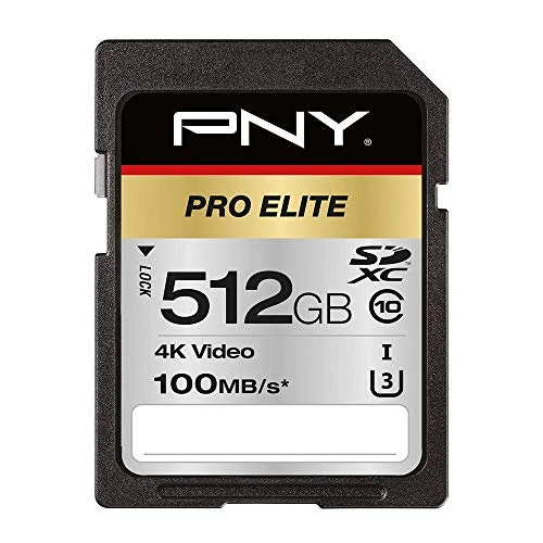 PNY Pro Elite SDXC Kart 512 GB Sınıf 10 UHS-I U3 100 MB/sn ürün görseli 1