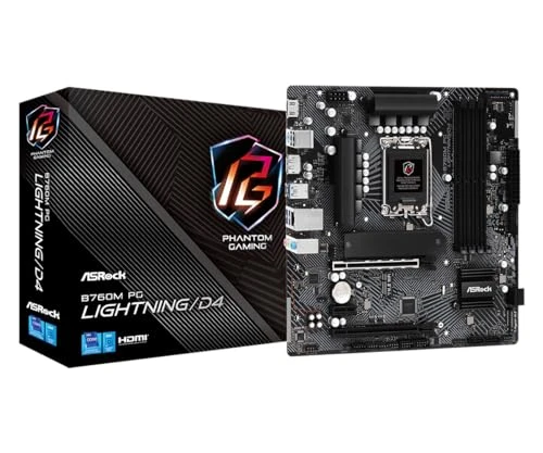 ASROCK B760M Phantom Gaming Lightning/D4 Intel DDR4 S1700 re ürün görseli 1