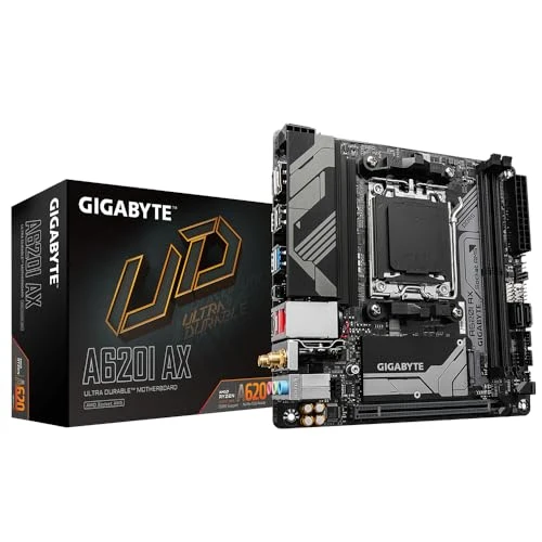 GIGABYTE A620I AX Anakart - AMD Ryzen 8000 CPU'ları, 5+2+1 fazlı Dijital VRM'yi, 6400MHz DDR5 (OC), 1xPCIe 4.0 M.2, Wi-Fi 6E, 2.5GbE LAN, USB 3.2 Gen 2'yi destekler ürün görseli 1