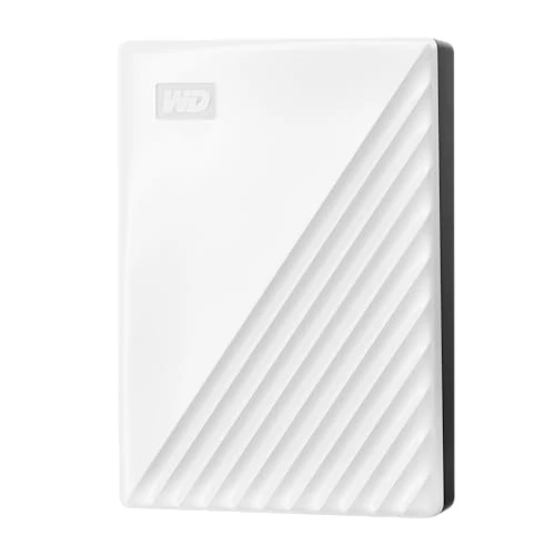 WD My Passport Harici Sabit Sürücü 6 TB (Mobil Depolama, İnce Tasarım, İndirilebilir Yazılım, Otomatik Yedeklemeler, Parola Koruması) Beyaz - ayrıca PC, Xbox ve PS4 ile uyumludur ürün görseli 1