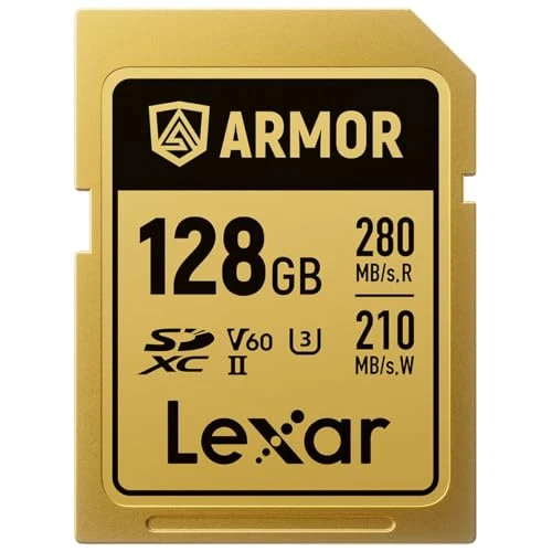 LEXAR Pro Gold Serisi Armor UHS-II SDXC Kart 128 GB IP68 R280/W210MB/s SDXC Kart ürün görseli 1