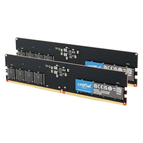 Crucial DDR5 RAM 32 GB Kit (2x16 GB) 5600 MHz, PC bilgisayar RAM'i, (ayrıca 5200 MHz / 4800 MHz) CL46 - CT2K16G56C46U5 ürün görseli 1