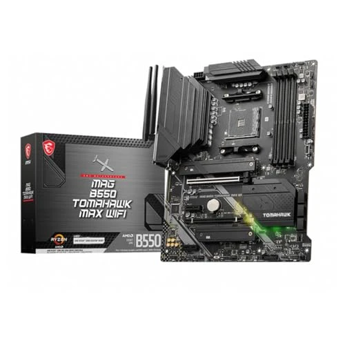 MSI MAG B550 Tomahawk MAX WiFi Oyun Anakartı (AMD AM4, DDR4, PCIe 4.0, SATA 6 Gb/s, M.2, USB 3.2 Gen 2, HDMI/DP, ATX, Wi-Fi 6E, AMD Ryzen 5000 Serisi İşlemciler) ürün görseli 1