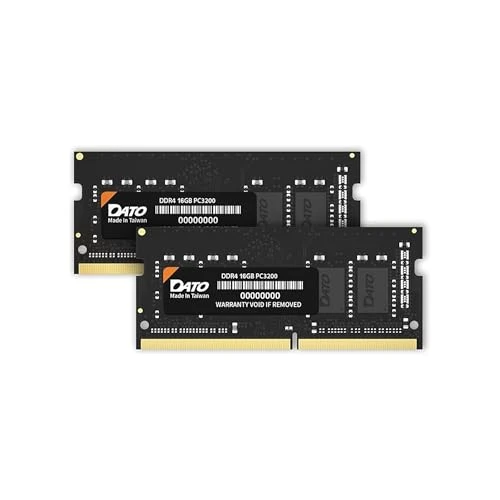 DATO 32GB RAM (16GB x 2), DDR4 3200MHz PC4-25600 CL22 SODIMM 1.2V 260-Pin ECC Olmayan SODIMM, Dizüstü Dizüstü Bilgisayar Bellek Modülü ürün görseli 1