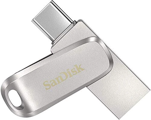 SanDisk Ultra Çift Sürücülü Luxe USB Type-C ve Type-A 1 TB, 150 MB/s'ye kadar, USB 3.1 Gen 1, Tamamen Metal, 2'si 1 Arada Cihaz ürün görseli 1