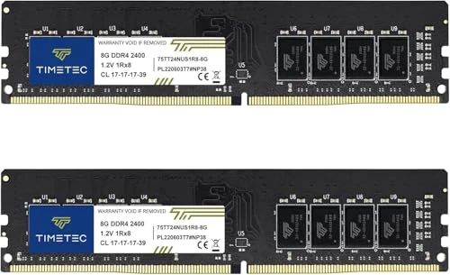 Timetec Premium 16GB KIT(2x8GB) DDR4 2400 MHz PC4-19200 ECC Olmayan Arabelleksiz 1.2V CL17 1Rx8 Tek Sıralı 288 Pin UDIMM Masaüstü Bilgisayar Bilgisayar Bellek RAM Modülü Yükseltmesi ürün görseli 1