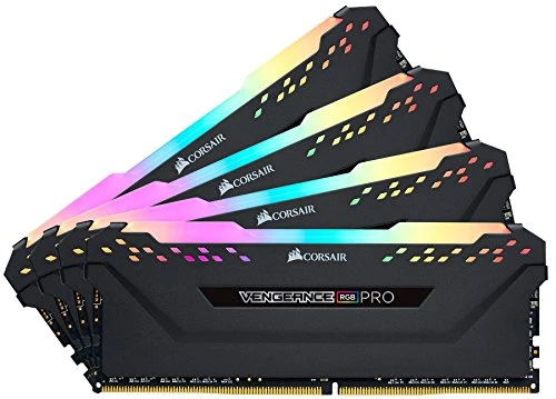 Corsair Vengeance RGB PRO 32 GB (4x8 GB) DDR4 3200 MHz C16 XMP 2.0 Meraklısı RGB LED aydınlatma bellek kiti - siyah, CMW32GX4M4C3200C16 ürün görseli 1