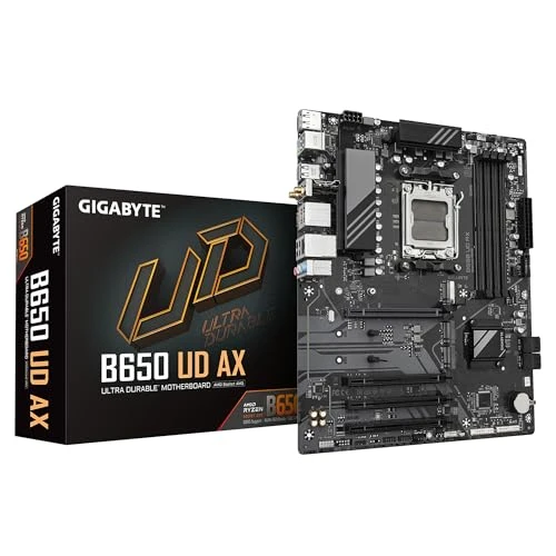 GIGABYTE B650 UD AX anakart - AMD Ryzen 9000 serisi CPU'ları, 6+2+2 fazlı VRM'yi, 7600 MHz'e kadar DDR5 (OC), 1x PCIe 5.0 + 2X PCIe 4.0 M.2, GbE LAN, Wi-Fi 6, USB 3.2 Gen 2'yi destekler ürün görseli 1