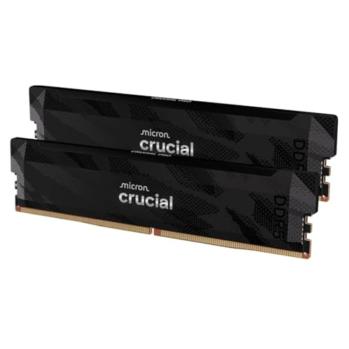 Crucial Pro DDR5 RAM 32 GB Kit (2x16 GB) 6400 MHz CL32, Oyun Bilgisayarı RAM'i, Intel XMP 3.0 / AMD Expo, Siyah - CP2K16G64C32U5B ürün görseli 1