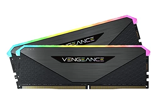 Corsair Vengeance RGB RT 16 GB (2 x 8 GB) DDR4 3.200 MHz C16 RAM (Dinamik RGB aydınlatma, AMD 300/400/500 Serisi için Optimize Edilmiş, Intel 300/400/500 Serisi ile Uyumluluk) Siyah ürün görseli 1