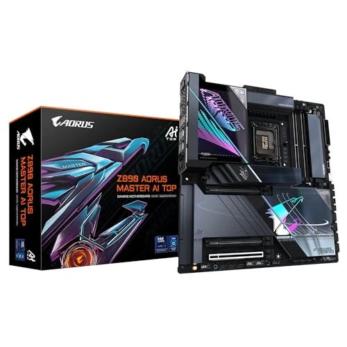 GIGABYTE Z890 AORUS Master AI TOP Anakart - Intel Core Ultra (Seri 2) CPU'ları, 20+1+2 fazlı VRM'yi, 9500 MHz'e kadar DDR5 (OC), PCIe 5.0 M.2, Wi-Fi 7, Thunderbolt 4'ü destekler ürün görseli 1