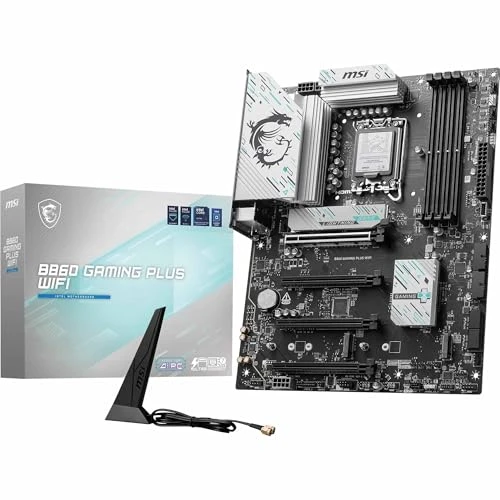 MSI B860 Gaming Plus WiFi anakart, ATX - Intel Core Ultra işlemcileri (Seri 2), LGA 1851 - DDR5 Memory Boost 8600+ MT/s (OC), PCIe 5.0 x16 x16, M.2 Gen5, Intel Killer 5G LAN, Wi-Fi 7'yi destekler ürün görseli 1