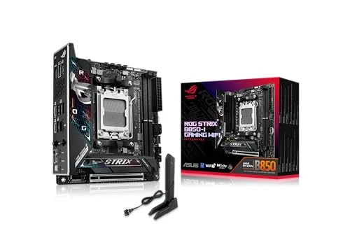 ASUS ROG Strix B850-I Oyun WiFi anakart soketi AMD AM5 (AMD B850, mini-ITX, DDR5 bellek, PCIe 5.0, WiFi 7, 2X M.2, Aura Sync) ürün görseli 1