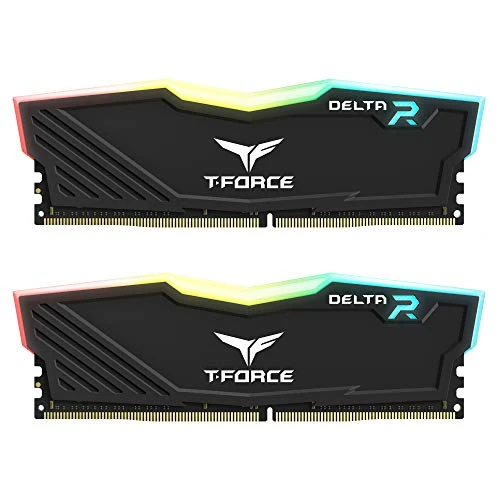 TEAMGROUP Team T-Force Delta RGB DDR4 Oyun Belleği, 2 x 8 GB, 3600 MHz, 288 Pin DIMM, Siyah ürün görseli 1