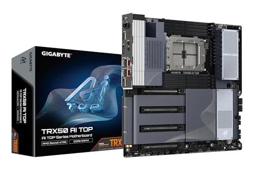 GIGABYTE TRX50 AI TOP-2B anakart - AMD Ryzen Threadripper PRO 7000 CPU'ları, dijital 16+8+4 fazlı VRM'yi, 5200 MHz'e kadar DDR5, 4 x PCIe 5.0 M.2, Wi-Fi 7, 10 GbE LAN, USB 4'ü destekler ürün görseli 1