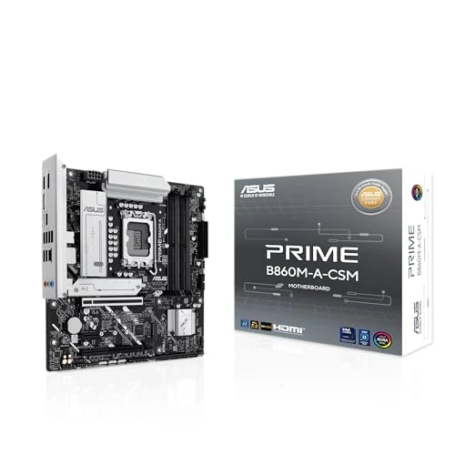 ASUS Prime B860M-A-CSM anakart soketi Intel LGA 1851 (Intel B860, mATX, DDR5 bellek, PCIe 5.0 x16, 2X M.2, HDMI, çift DisplayPort, USB 20 Gbps Type-C, Aura Sync) ürün görseli 1