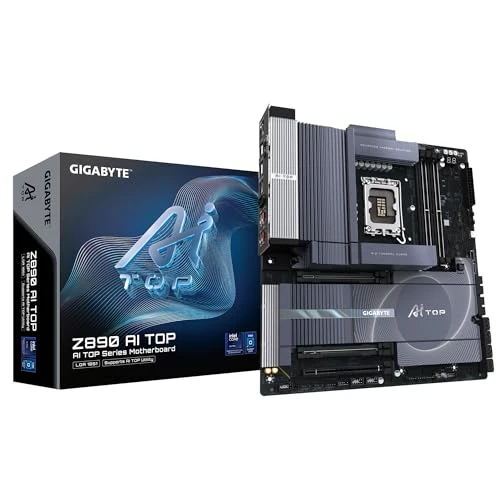 GIGABYTE Z890 AI TOP anakart - Intel Core Ultra (Seri 2) CPU'lar, 16+1+2 fazlı VRM, 9500 MHz'e kadar DDR5 (OC), 1xPCIe 5.0 + 3xPCIe 4.0 M.2, Wi-Fi 7, 10 GbE LAN, Thunderbolt 5 ürün görseli 1