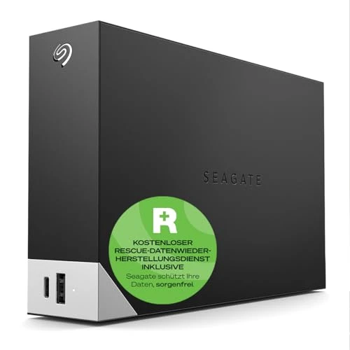 Seagate One Touch HUB 20 TB, harici sabit sürücü, 2 yollu USB hub, 3,5 inç, USB 3.0, PC, Dizüstü Bilgisayar ve Mac, dahil. Veri Kurtarma Hizmeti (STLC20000400) ürün görseli 1
