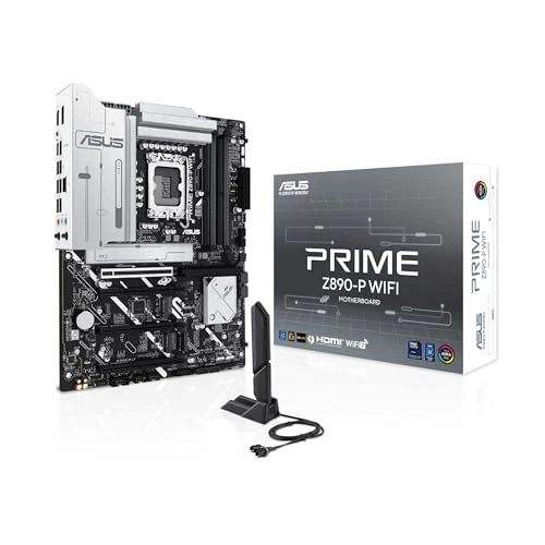 ASUS Prime Z890-P WiFi Oyun Anakartı Soketi Intel LGA1851 (ATX, DDR5, PCIe 5.0, 4X M.2, DisplayPort, HDMI, Gelişmiş AI, Aura Sync, WiFi 7, PCIe Yuvası Q-Release) ürün görseli 1