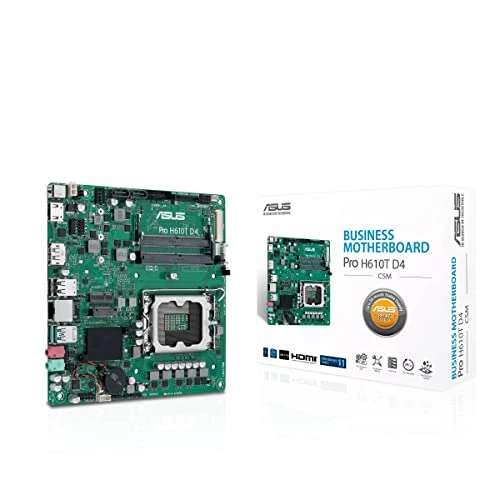 ASUS Pro H610T D4-CSM iş anakartı soketi Intel LGA 1700 (İnce Mini-ITX, PCIe 4.0, DDR4, HDMI, DisplayPort, USB-A USB 3.2 Gen2) ürün görseli 1