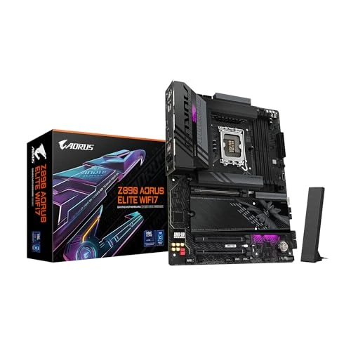 GIGABYTE Z890 AORUS Elite WIFI7 Intel Core Ultra (Seri 2) LGA 1851 anakart, ATX, DDR5, 4X M.2, PCIe 5.0, Thunderbolt 4, WIFI7, 2.5GbE LAN, EZ-Latch ürün görseli 1