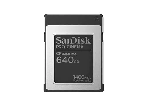 SanDisk PRO-CINEMA CFexpress Type-B hafıza kartı 640 GB (CFexpress teknolojisine sahip sinema kameralarıyla kullanım için, 8K kayıt, 1.700 MB/s'ye kadar okuma ürün görseli 1