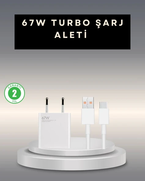 67 Watt Type C Şarj Adaptörü Poco X3 X4 X5 Pro Uyumlu ürün görseli 1