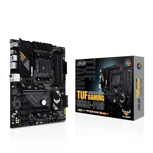 ASUS TUF Gaming B550-Pro anakart soketi AMD Ryzen AM4 (ATX, PCIe 4.0, 2X M.2, 2,5 Gbit/s Ethernet, SATA 6 Gbit/s, USB 3.2 Gen 2 Tip A ve Tip C, Aura Sync) ürün görseli 1