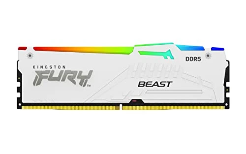 Kingston FURY Beast Beyaz RGB EXPO 64 GB 6000MT/s DDR5 CL30 DIMM Masaüstü Oyun Belleği Kiti, 2'li - KF560C30BWEAK2-64 ürün görseli 1