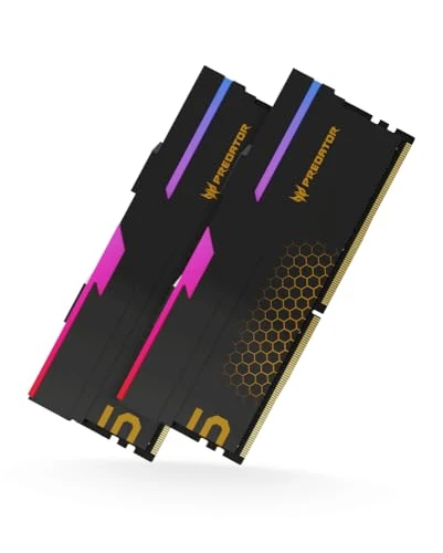 Acer Predator Hermes DDR5 RGB U-DIMM 48 GB (24 GB*2) 6000 MHz'e kadar, Intel XMP 3.0 ve AMD Expo'yu destekler - PC bilgisayar oyun belleği ürün görseli 1
