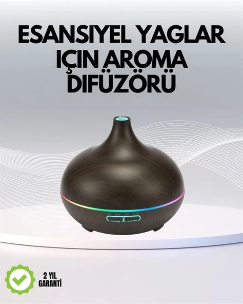 7 Renk Işıklı Ultrasonik H.a Difüzörü – Sessiz Ve Güvenli Kullanım ürün görseli 1