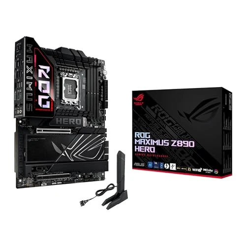 ASUS ROG Maximus Z890 Hero Oyun Anakartı Soketi Intel LGA 1851 (ATX, Gelişmiş AI, DDR5, NitroPath DRAM, WiFi 7, 3X PCIe 5.0 M.2, 3X PCIE 4.0 M.2, 2X Thunderbolt 4, DIMM Flex) ürün görseli 1