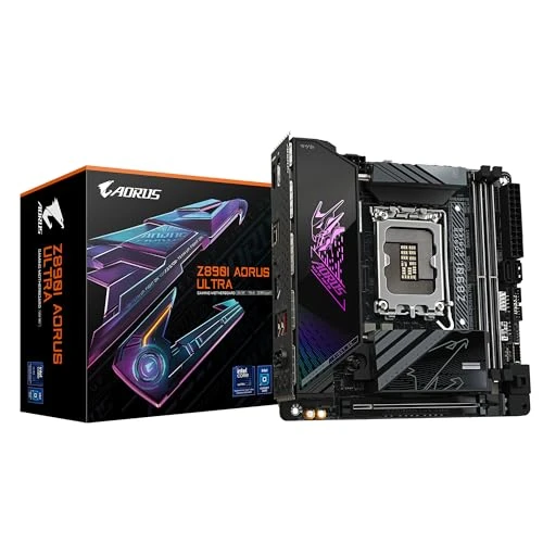GIGABYTE Z890I AORUS Ultra Anakart - Intel Core Ultra (Seri 2) CPU'ları, 8+1+2 fazlı VRM'yi, 8800MHz DDR5'e (OC), 1xPCIe 5.0 + 1xPCIe 4.0, Wi-Fi 7, 2.5GbE LAN, Thunderbolt 4'ü destekler ürün görseli 1