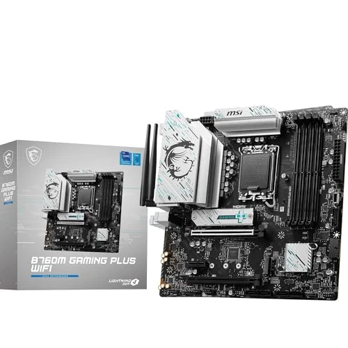 MSI B760M Gaming Plus WiFi Anakart, mATX - 14., 13. ve 12. nesil Intel Core işlemcileri destekler, LGA 1700 - DDR5 6800+MHz/OC, 1x PCIe 4.0 x16, 2 x M.2 Gen4, 2.5G LAN, Wi-Fi 6E ürün görseli 1
