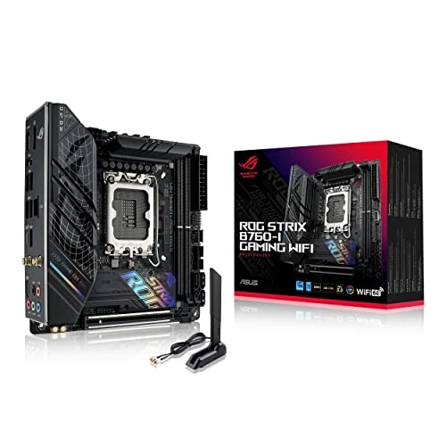 Asus ROG STRIX B760-I OYUN WIFI Intel B760 1700 Mini ITX 2 DDR5 HDMI DP Wi-Fi 6E 2.5G LAN PCIe5 RGB 2x M.2 ürün görseli 1