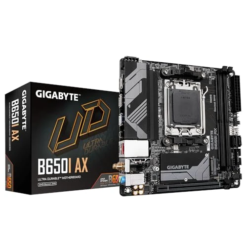 GIGABYTE B650I AX anakart - AMD Ryzen 9000 serisi, 5+2+1 fazlı VRM, 6400 MHz'e kadar DDR5 (OC), 1xPCIe 4.0 M.2, 2.5 GbE LAN, WiFi 6E, USB 3.2 Gen 2 ürün görseli 1