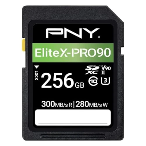 PNY 256 GB EliteX-PRO 90 Sınıf 10 U3 V90 UHS-II SD Flash Bellek Kartı ürün görseli 1